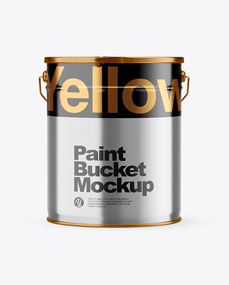 Metallic Paint Bucket Mockup PSD #2