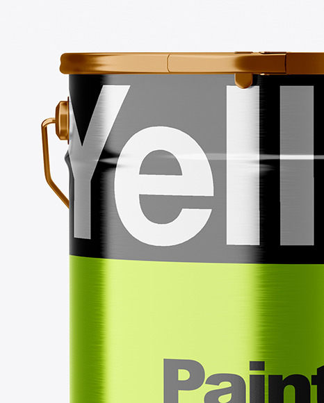 Metallic Paint Bucket Mockup PSD #1
