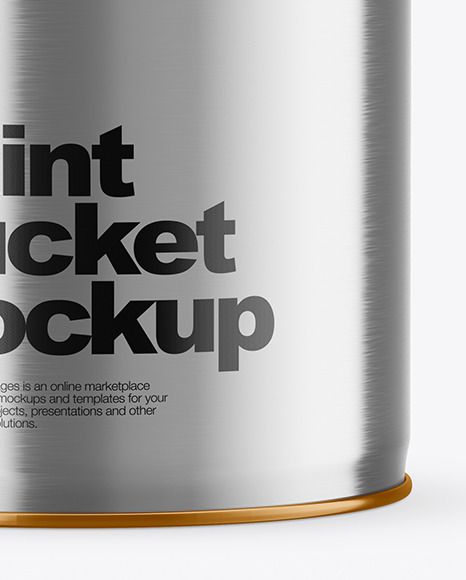 Metallic Paint Bucket Mockup PSD #5