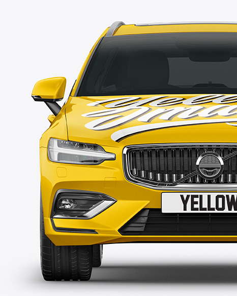 Station Wagon Mockup - Front View