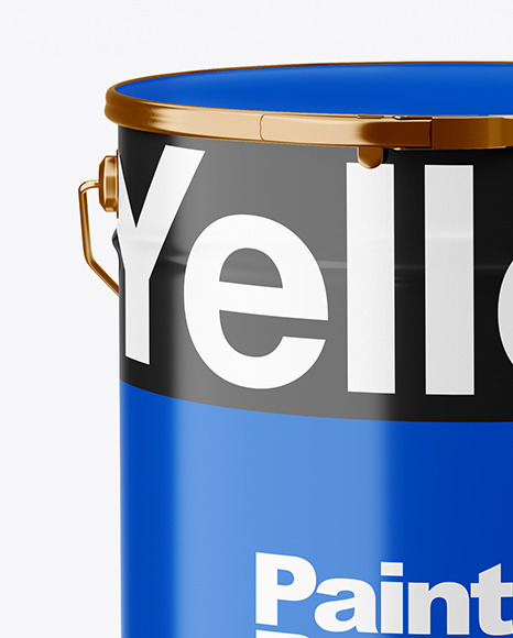 Glossy Paint Bucket Mockup PSD #1