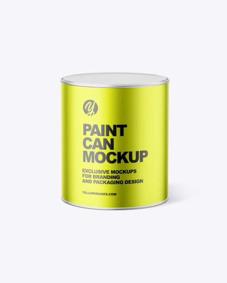 Metallic Paint Tin Can Mockup