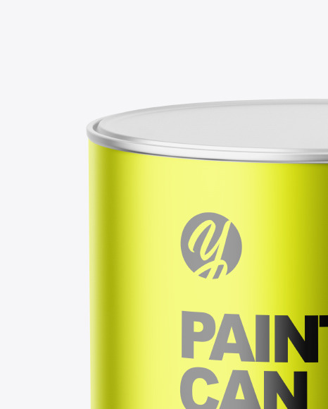 Metallic Paint Tin Can Mockup PSD #2
