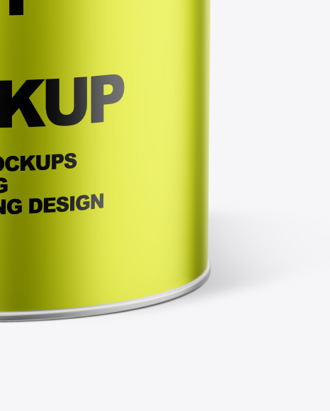 Metallic Paint Tin Can Mockup PSD #1