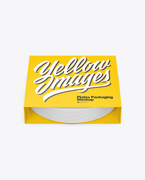 Download Plates In Packaging Mockup In Packaging Mockups On Yellow Images Object Mockups