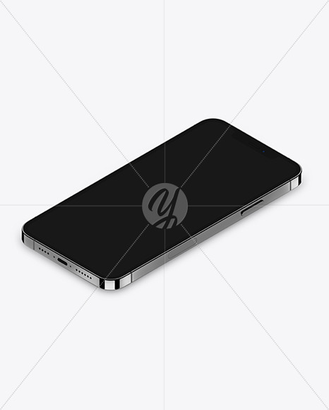 Download Isometric Apple iPhone 12 Pro Max Graphite Mockup in ...