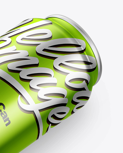 Metallic Drink Can Mockup PSD #6