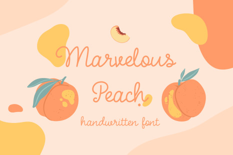 Marvelous Peach | handwritten font