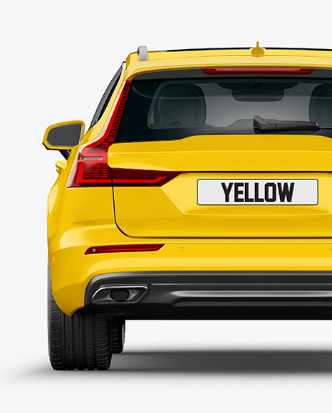 Station Wagon Mockup - Back View