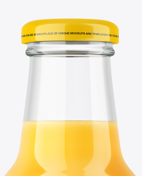 Orange Juice Bottle Mockup PSD #2