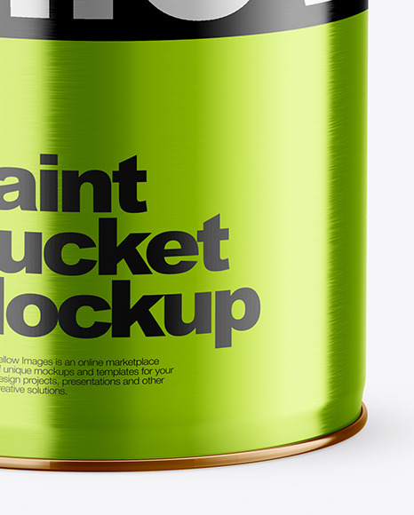 Metallic Paint Bucket Mockup PSD #6