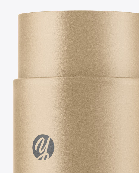 Kraft Paper Tube Mockup PSD #2