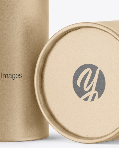 Kraft Paper Tube Mockup PSD #1