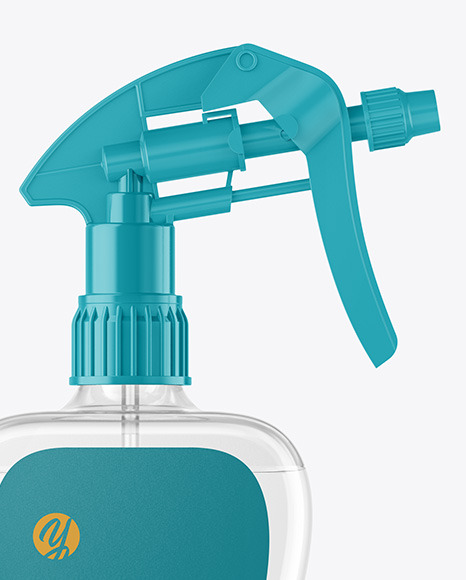 Clear Spray Bottle Mockup PSD #2