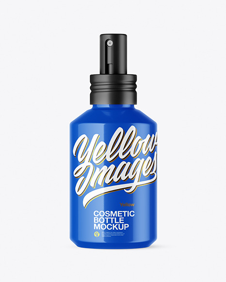 Glossy Cosmetic Spray Bottle Mockup