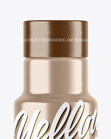 Metallic Bottle Mockup PSD #2