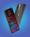 Two Apple iPhones 12 Pro Max Graphite Mockup