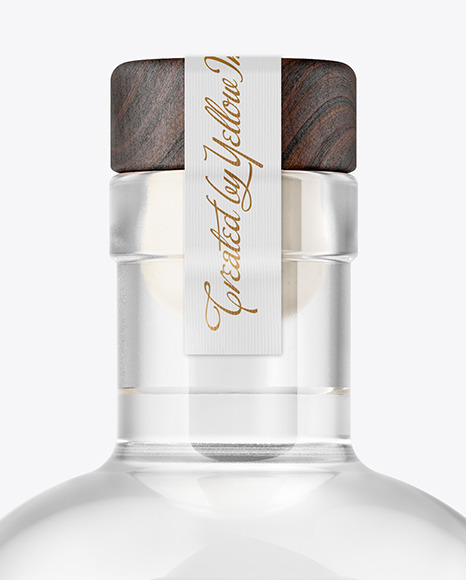 Dry Gin Bottle with Wooden Cap Mockup PSD #3