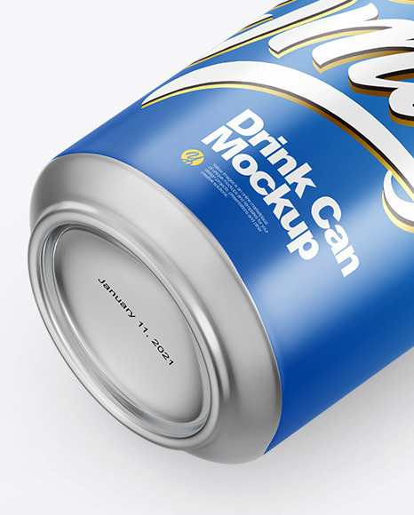 Glossy Drink Can Mockup PSD #1