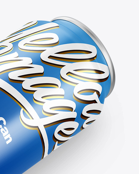 Glossy Drink Can Mockup PSD #6