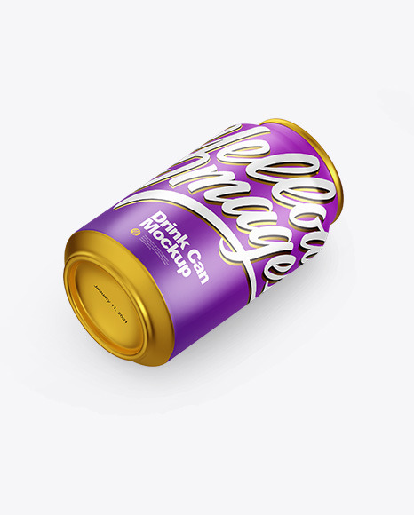 Matte Drink Can Mockup PSD #2