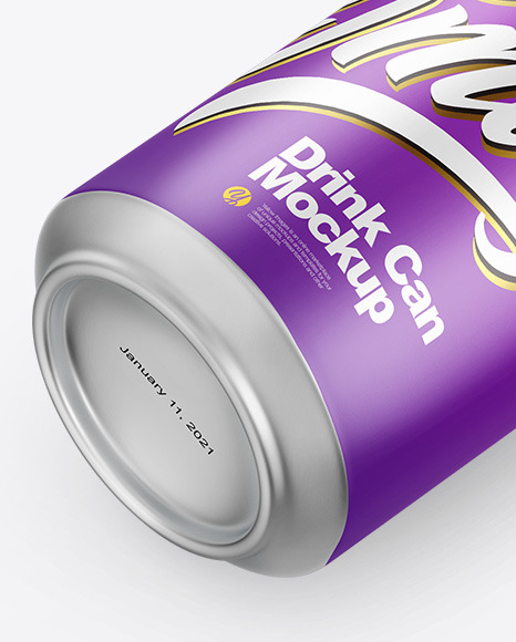 Matte Drink Can Mockup PSD #1