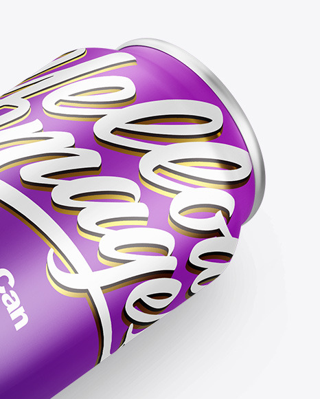 Matte Drink Can Mockup PSD #6