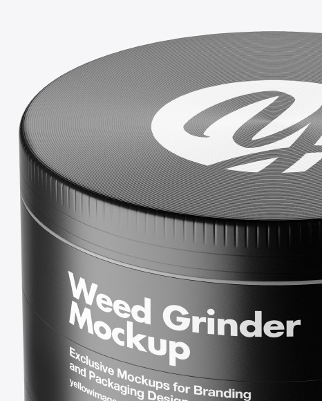 Download Matte Herb Grinder Mockup In Object Mockups On Yellow Images Object Mockups