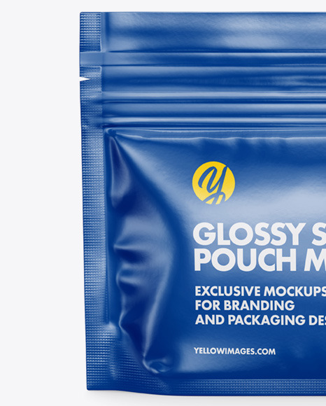 Download Glossy Stand Up Pouch Mockup In Pouch Mockups On Yellow Images Object Mockups