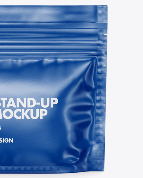 Download Glossy Stand Up Pouch Mockup In Pouch Mockups On Yellow Images Object Mockups