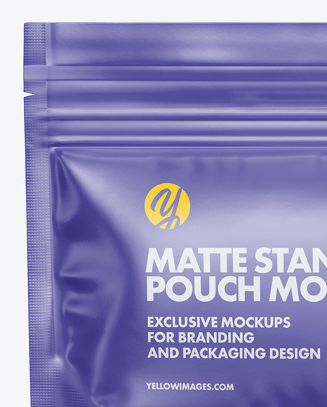 Matte Stand-Up Pouch Mockup Matte Stand-Up Pouch Mockup