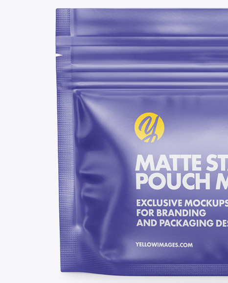 Matte Stand-Up Pouch Mockup Matte Stand-Up Pouch Mockup