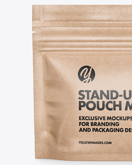 Kraft Stand Up Pouch Mockup PSD #6