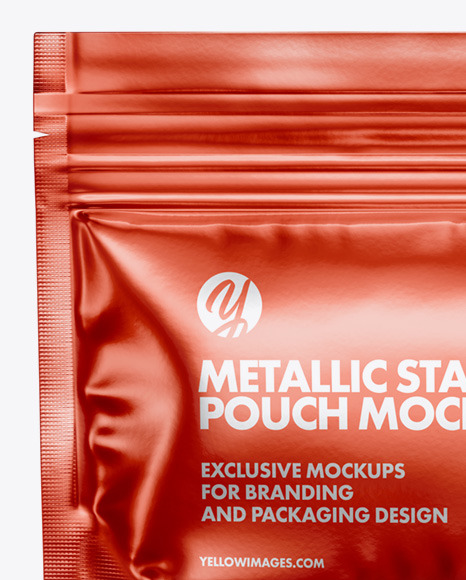 Metallic Stand-Up Pouch Mockup Metallic Stand-Up Pouch Mockup