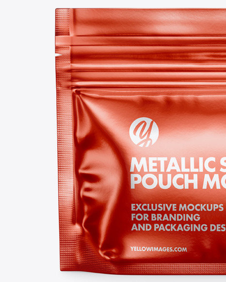 Metallic Stand-Up Pouch Mockup Metallic Stand-Up Pouch Mockup