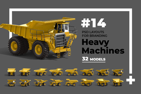 PSD Mockup 3D model Heavy Machines - Off-Highway Truck #14