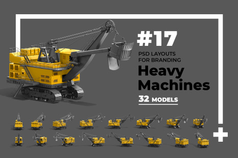PSD Mockup 3D model Heavy Machines - Electric Rope Shovel #17