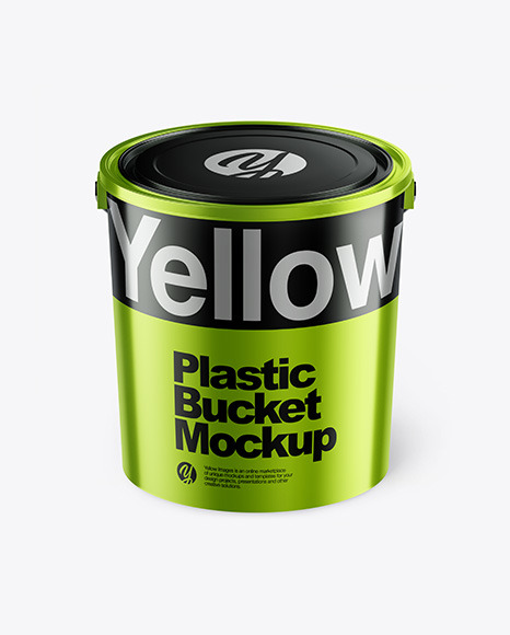 Metallic Bucket Mockup