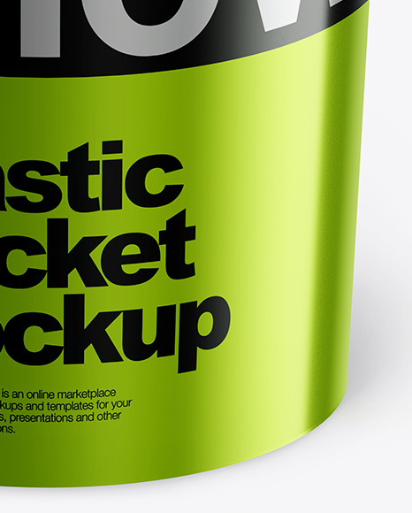 Metallic Bucket Mockup Metallic Bucket Mockup