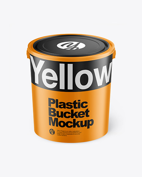 Matte Plastic Bucket Mockup