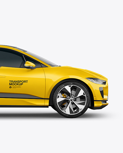 Electric Crossover SUV Mockup   Side View PSD #4