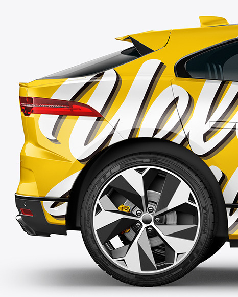 Electric Crossover SUV Mockup   Side View PSD #1