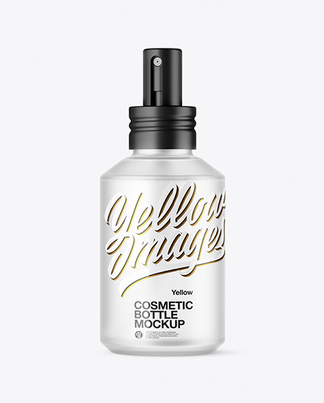 Frosted Glass Cosmetic Spray Bottle Mockup PSD #2