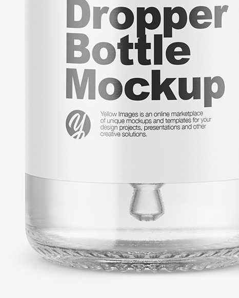 Clear Glass Dropper Bottle Mockup Clear Glass Dropper Bottle Mockup