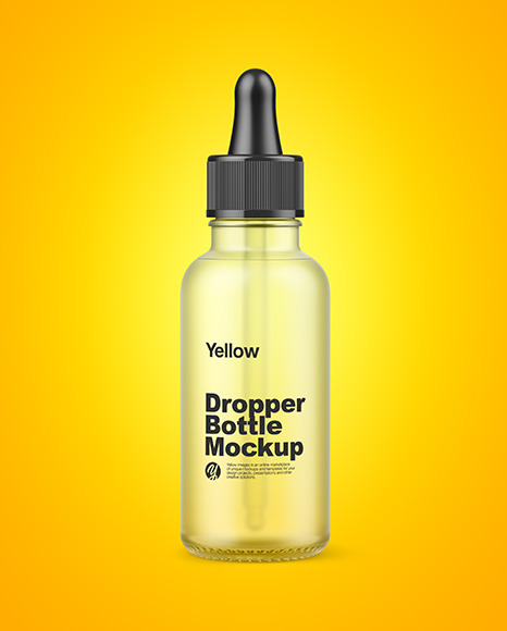 Frosted Glass Dropper Bottle Mockup PSD #2