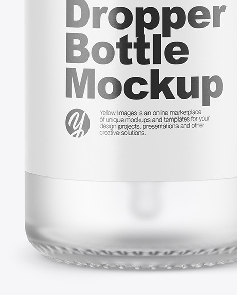 Frosted Glass Dropper Bottle Mockup PSD #6