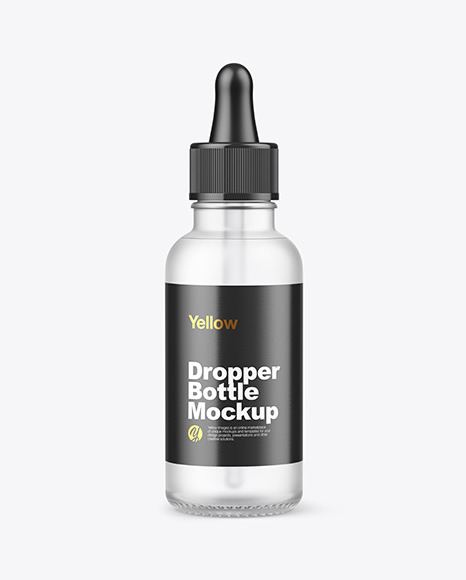 Frosted Glass Dropper Bottle Mockup PSD #7
