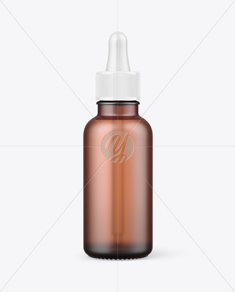 Download Frosted Amber Glass Dropper Bottle Mockup Free Mockups