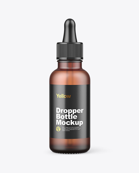 Download Frosted Amber Glass Dropper Bottle Mockup In Bottle Mockups On Yellow Images Object Mockups