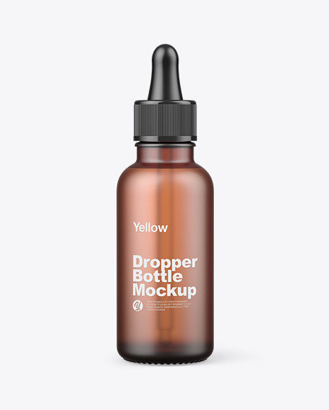 Download Frosted Amber Glass Dropper Bottle Mockup In Bottle Mockups On Yellow Images Object Mockups